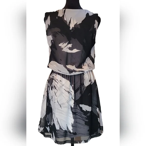 Express size SP  black/white dress - Picture 3 of 10